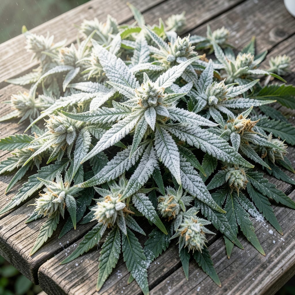 White Mildew on Weed: Prevention and Natural Treatment Methods example with annotations