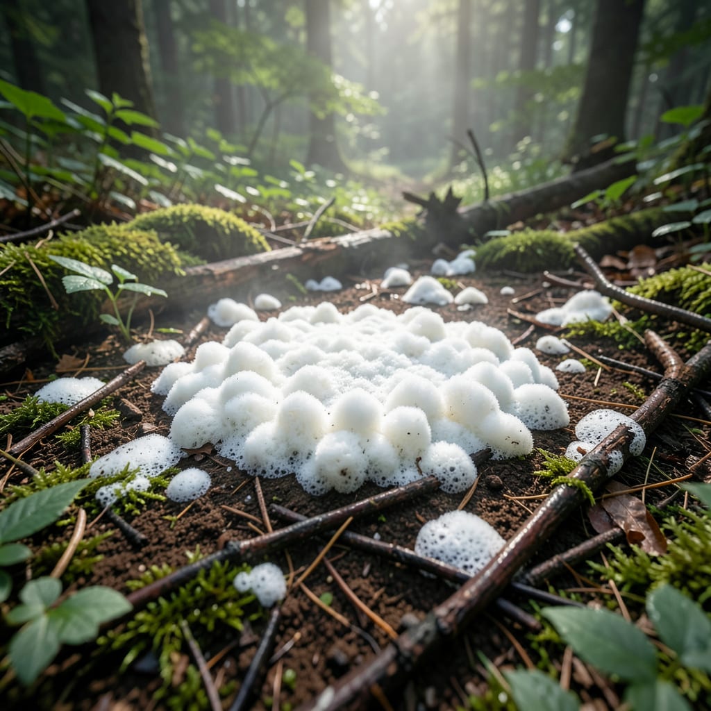 white mold on ground detailed visual guide