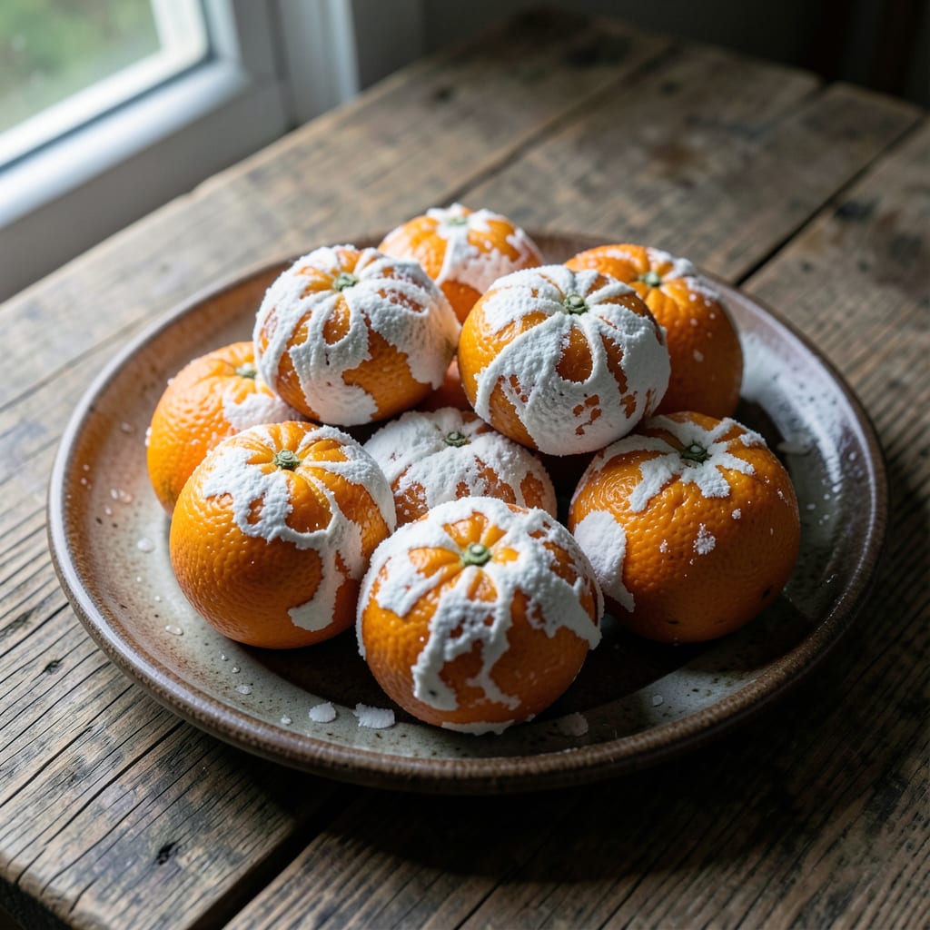 white mold on oranges detailed visual guide