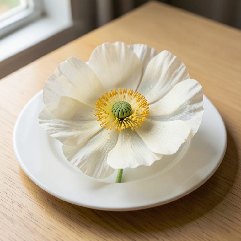 White Poppy Yellow Center: Striking Contrast for Garden Elegance White Poppy Yellow Center: Striking Contrast for Garden Elegance