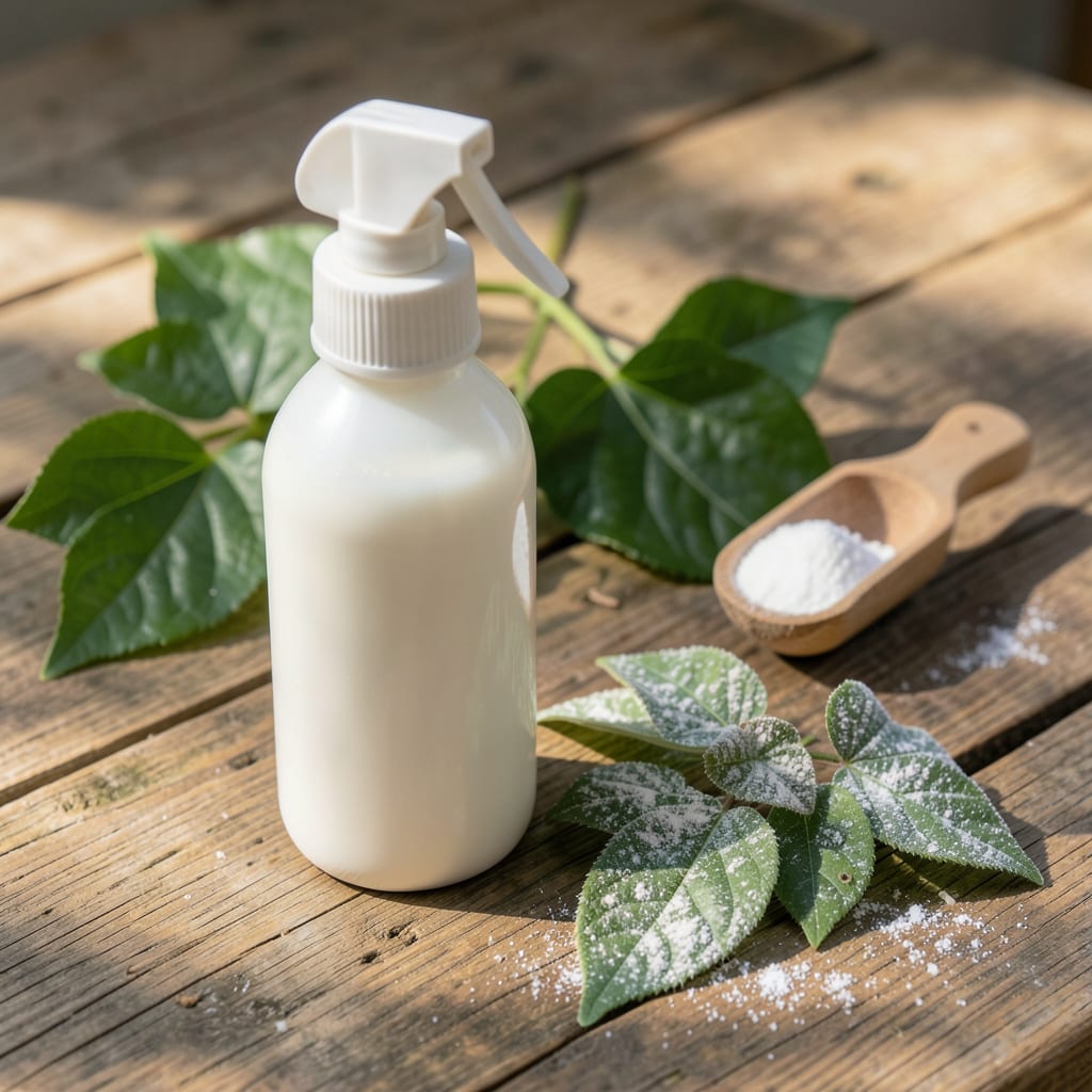 Comprehensive White Powdery Mildew Treatment: Baking Soda Spray for Organic Control visual reference
