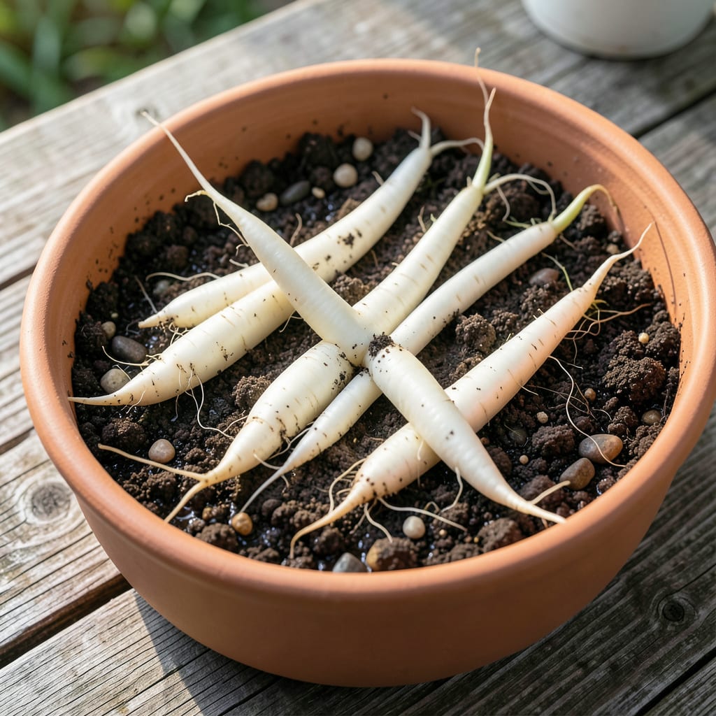 White Roots in Soil: Early Detection and Natural Remedies example with annotations