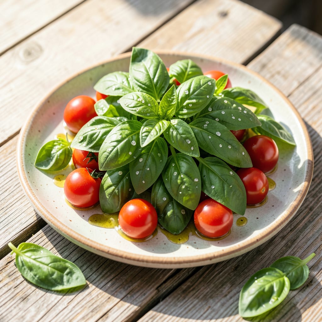 Visual representation of White Spots on Basil Leaves Safe to Eat: Identification and Safe Handling Tips