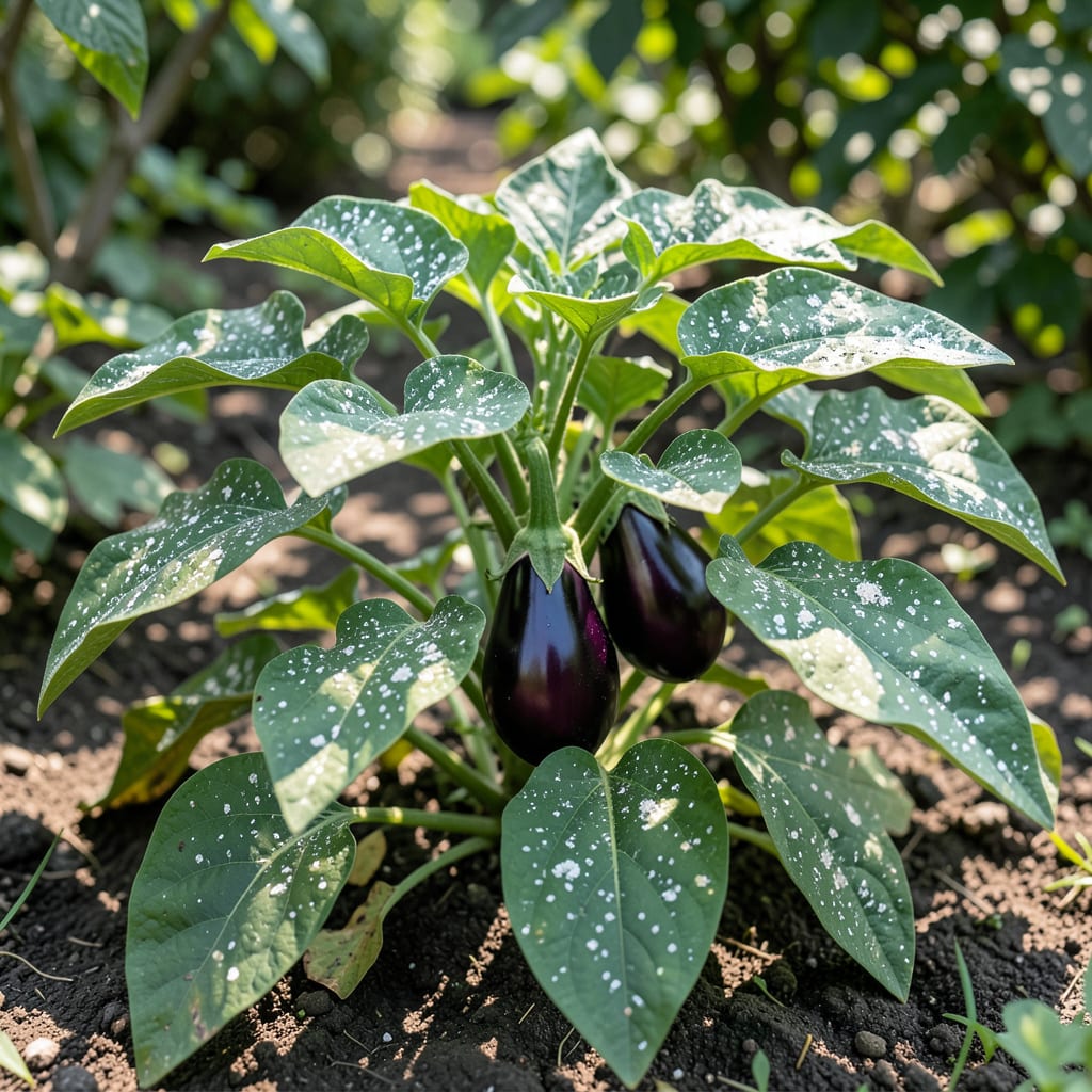 Complete White Spots on Eggplant Leaves: Powdery Mildew Prevention and Cure overview image