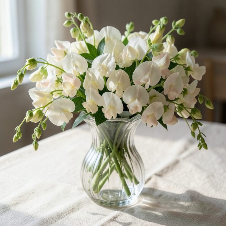 White Sweet Pea Bouquet: Elegant Fragrance for Garden Borders