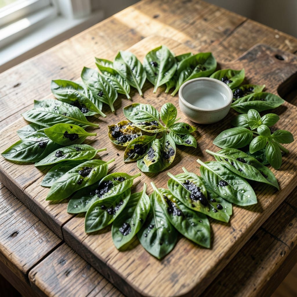 Complete why does my basil have black spots overview image