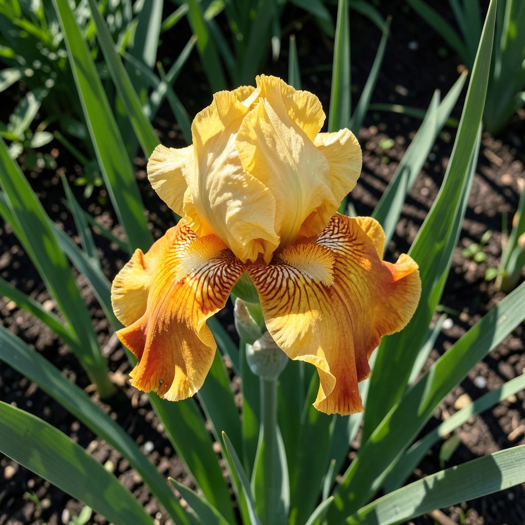 Complete Yellow and Orange Iris: Bicolor Beauty for Garden Elegance overview image