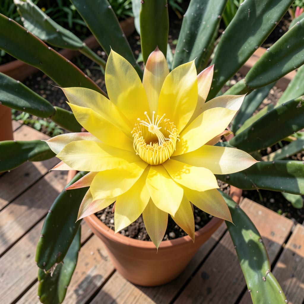 Comprehensive Yellow Dragon Fruit Flower: Exotic Blooms for Tropical Gardens visual reference