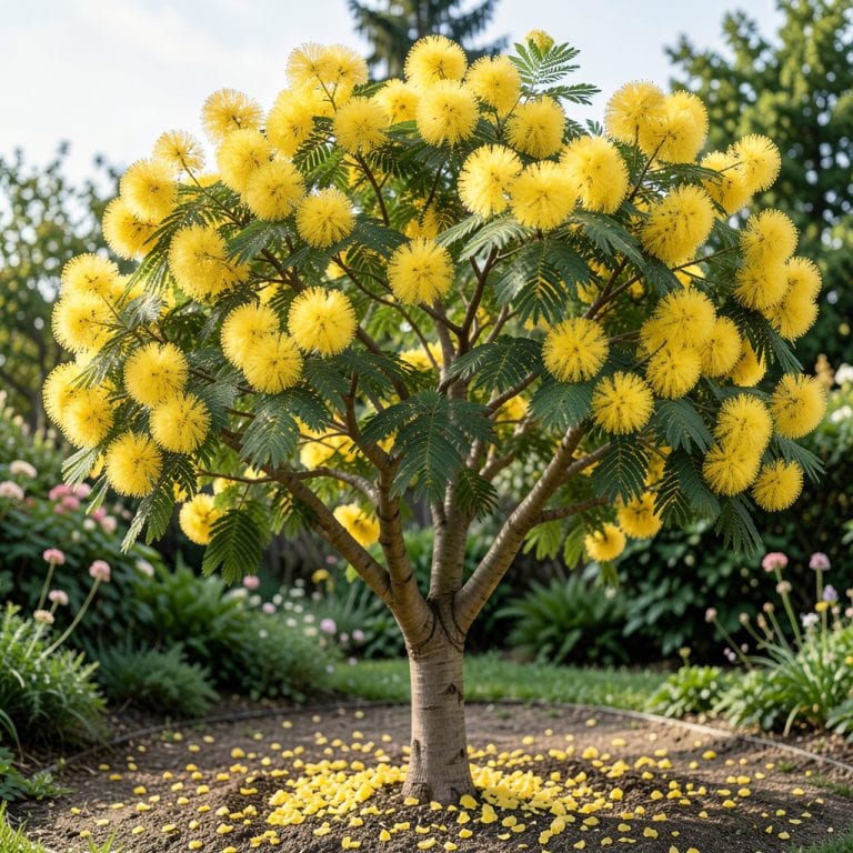 Yellow Flowering Mimosa Tree: Fragrant Canopy for Sunny Landscapes