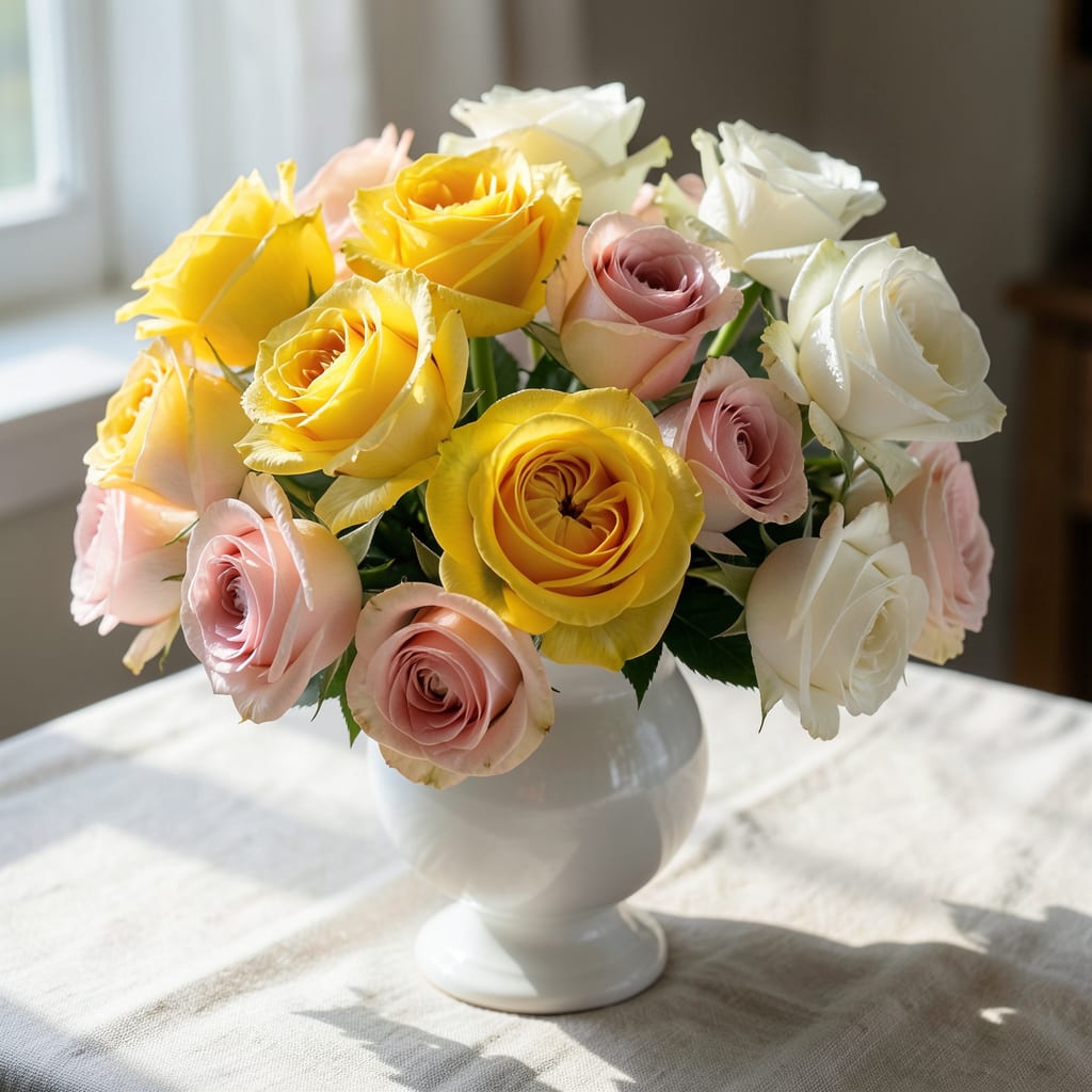 Yellow Pink White Rose: Tri Color Beauty for Stunning Gardens detailed visual guide
