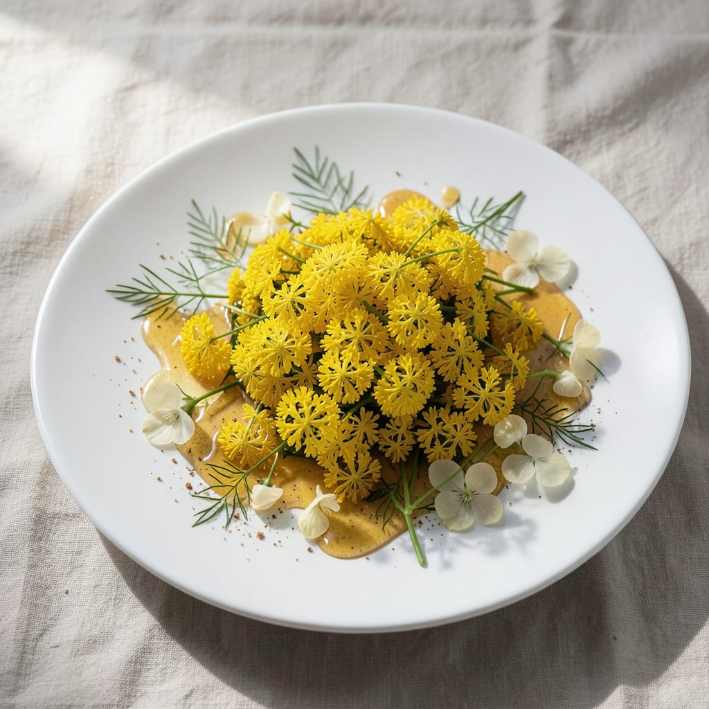 Visual representation of yellow queen annes lace