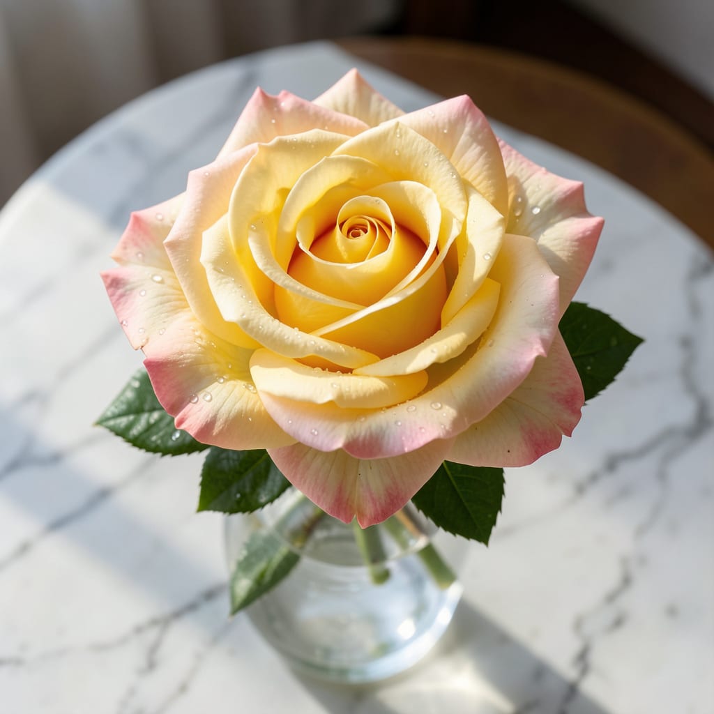 Complete Yellow Rose With Pink Edges: Striking Bicolor Beauty for Your Garden overview image