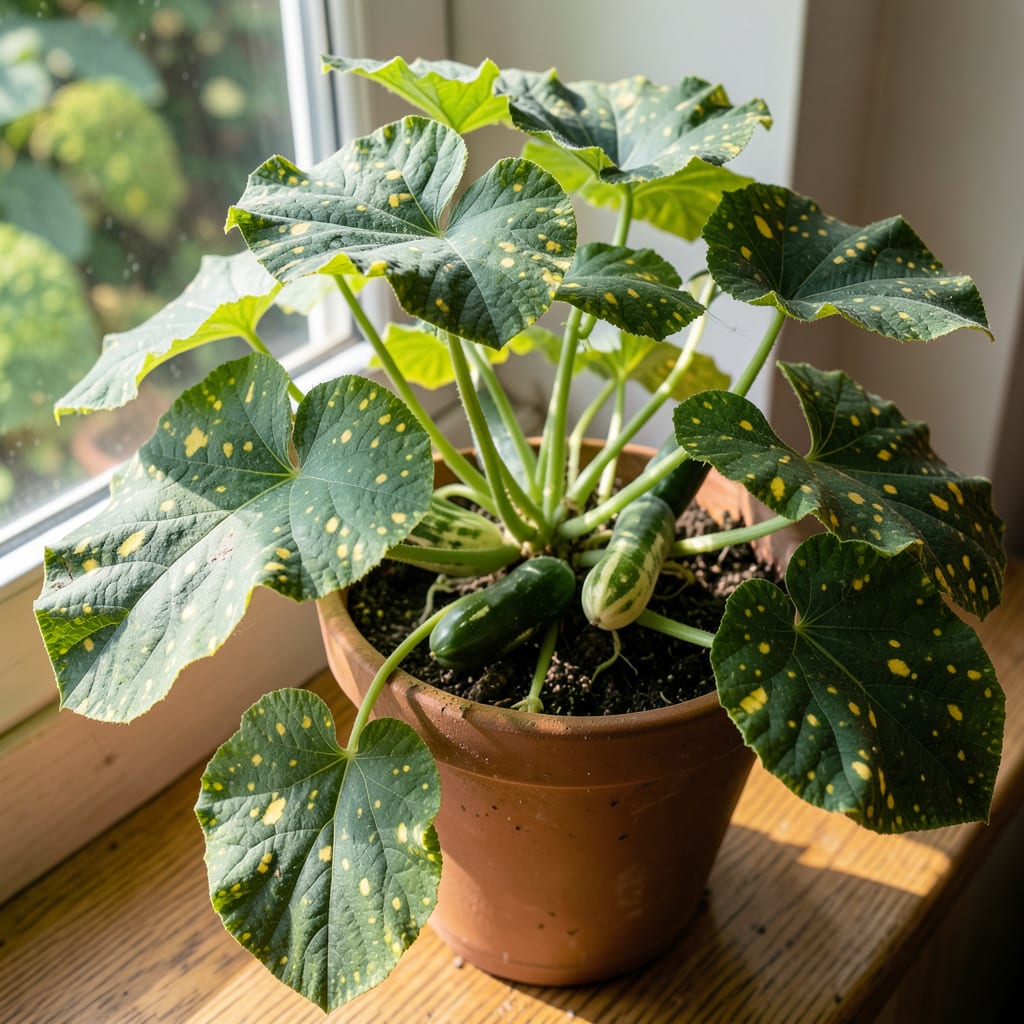 Visual representation of Yellow Spots On Leaves Of Cucumber Plant: Early Diagnosis And Fixes