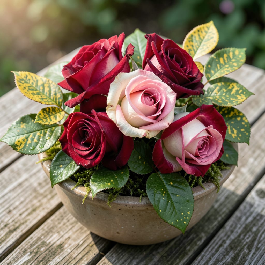 Yellow Spotted Leaves on Roses: Fungal Infection Therapy for Gardeners illustration with key details