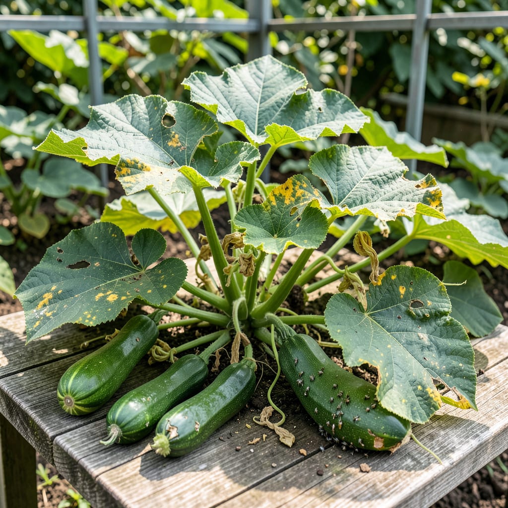 Zucchini Plant Pests And Diseases: Prevention And Control Strategies example with annotations